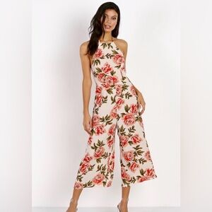 Show Me Your Mumu Julianne Jumpsuit in the Cora Louise print, featuring a halter